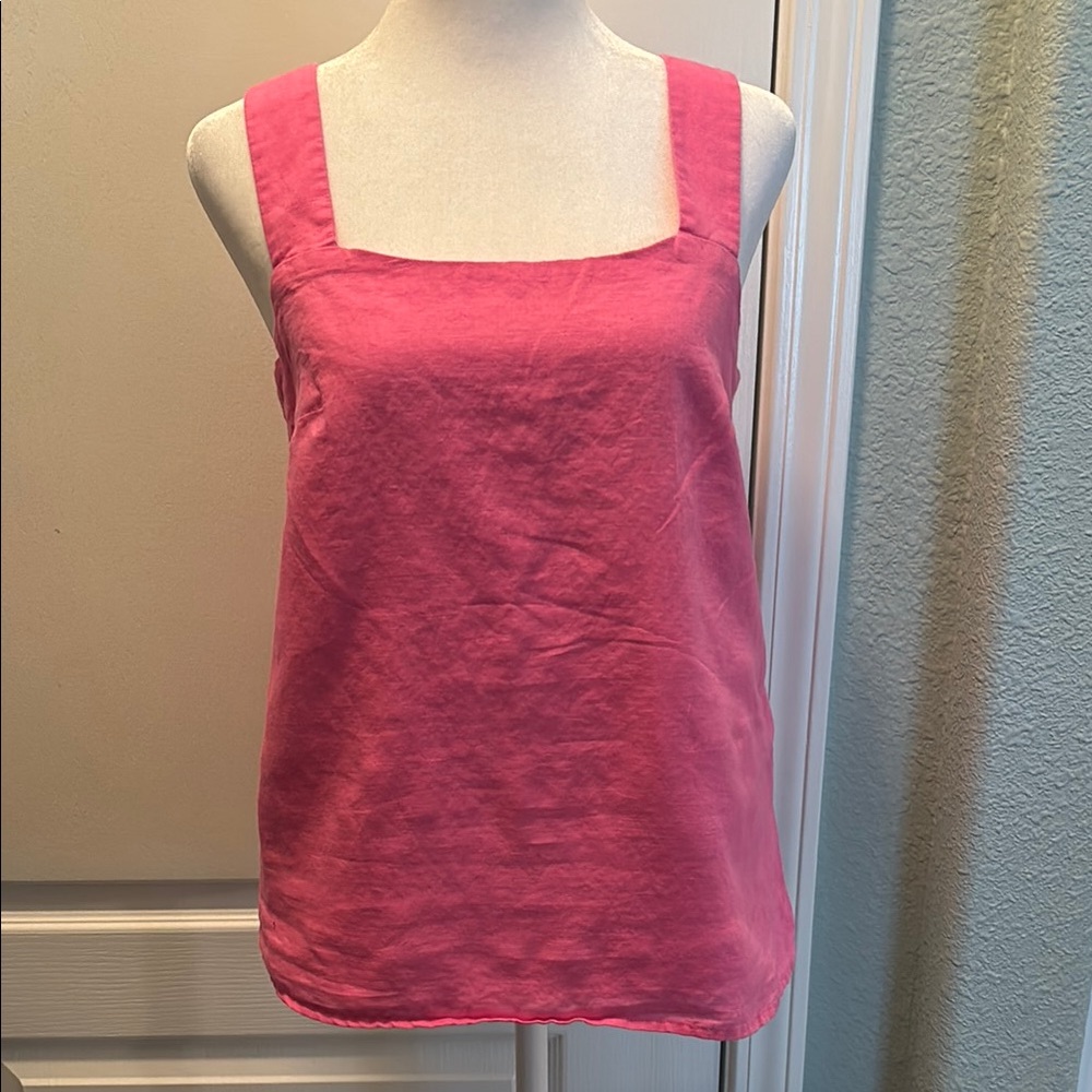 J Crew Vibrant  Pink Boxy Sleeveless Tank Top size XS